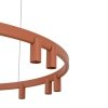 Geometryczna Lampa wisząca FOURTY ROUND LED XI Nowodvorski 12420 Nowoczesny żyrandol minimalistyczny Terakota